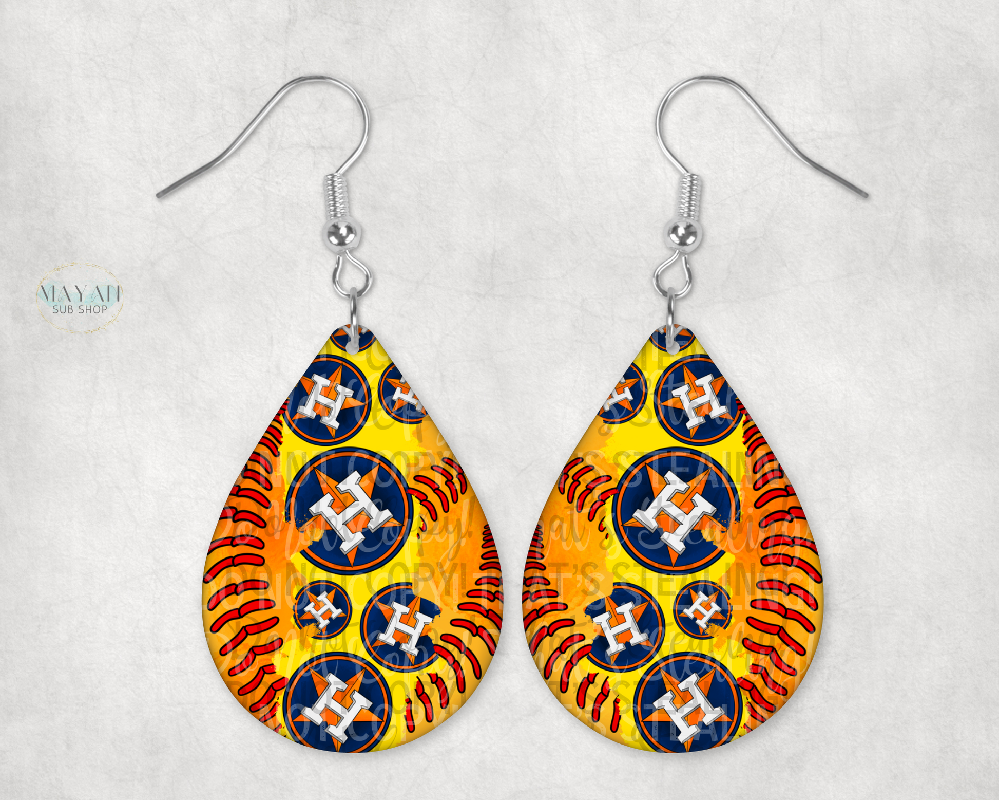 H Baseball Earrings - Mayan Sub Shop