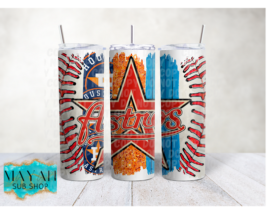 Houston Baseball Colors 20 oz. Skinny Tumbler - Mayan Sub Shop