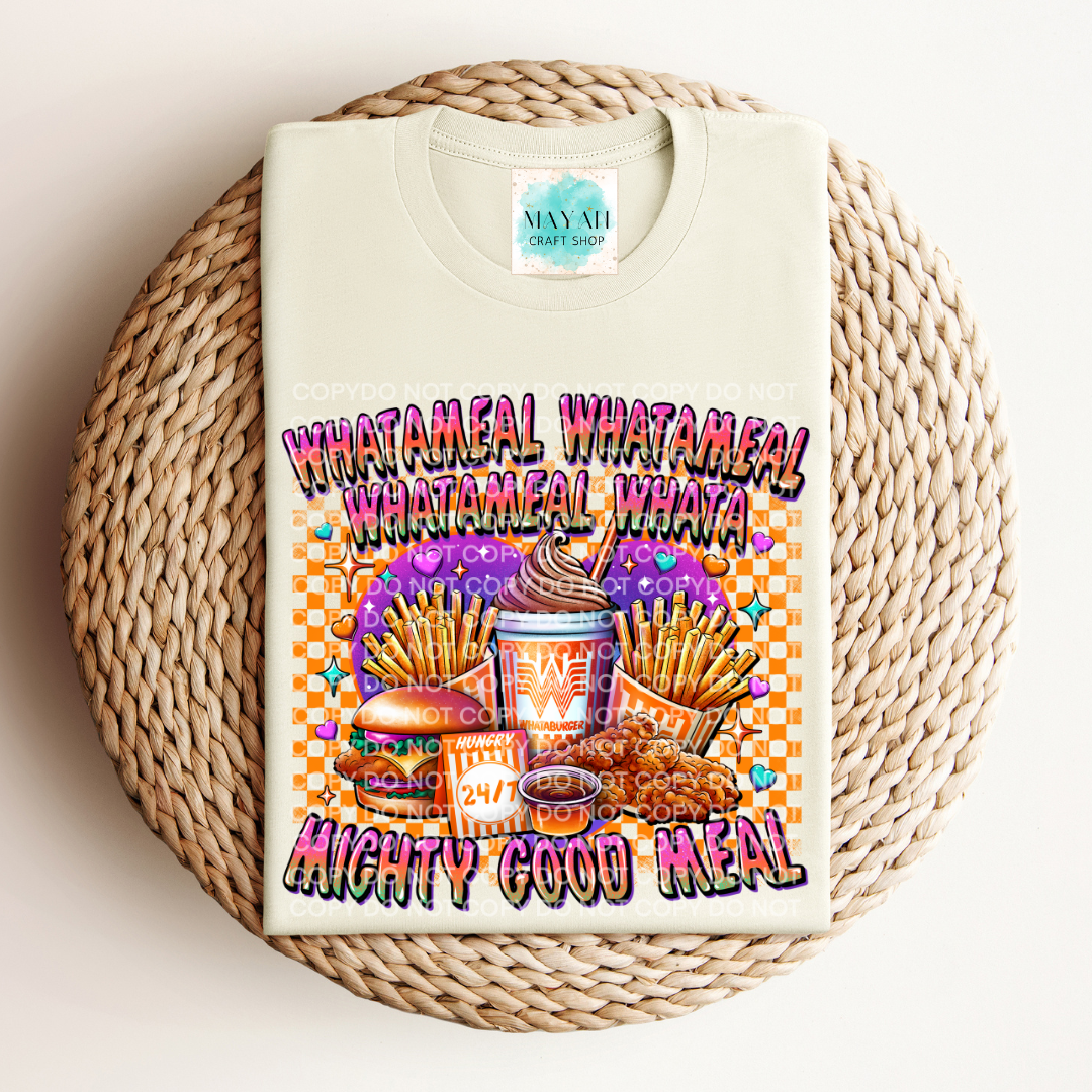 Whatameal heather natural shirt. -Mayan Craft Shop