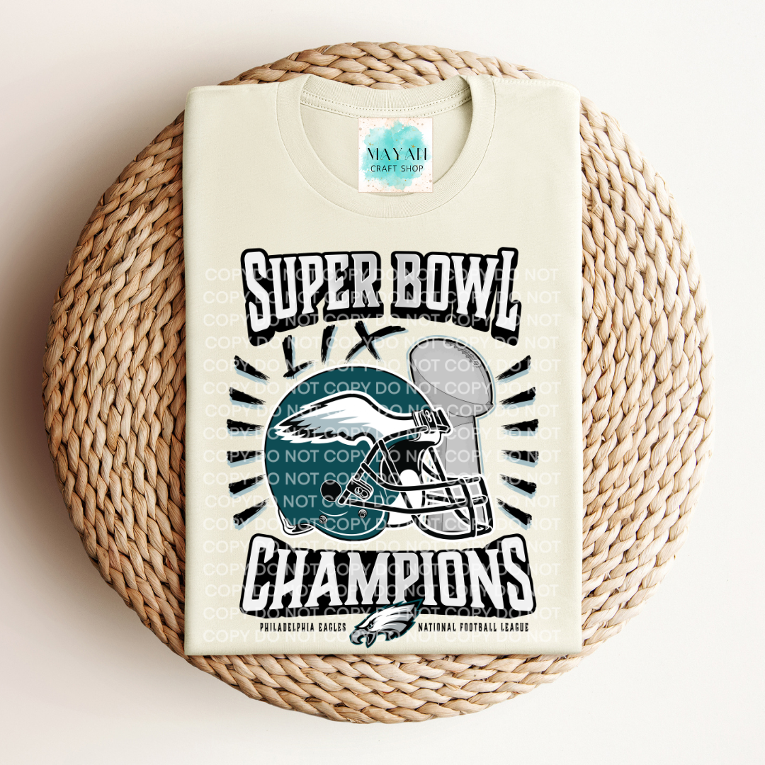 SB 2025 champs heather natural shirt. -Mayan Craft Shop