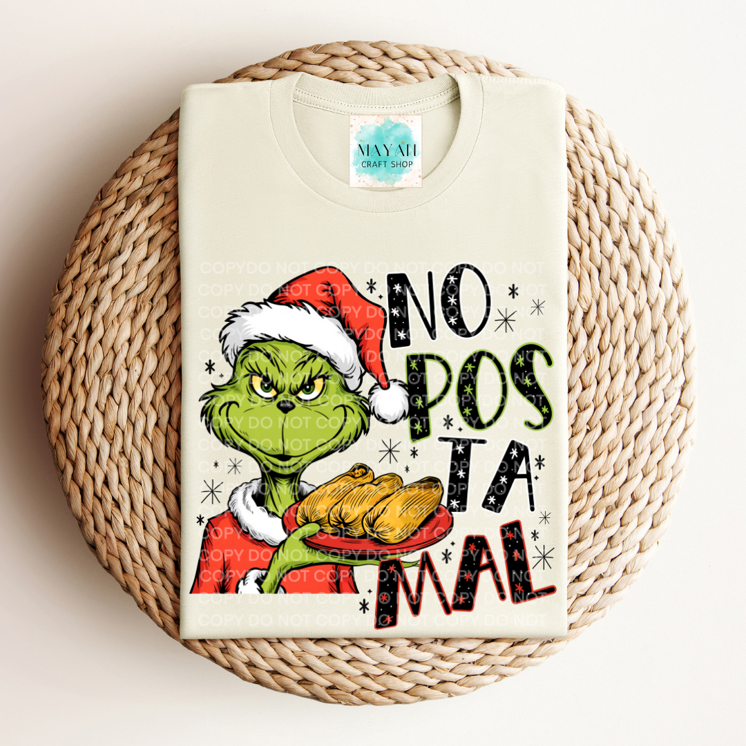 No pos tamal heather natural shirt. -Mayan Craft Shop