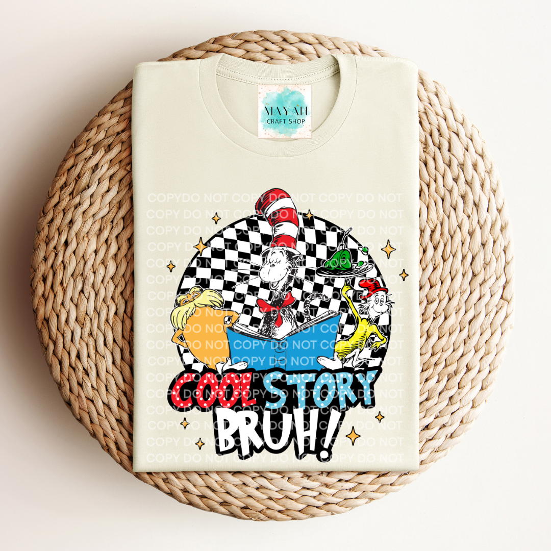 Cool story bruh heather natural shirt. -Mayan Craft Shop