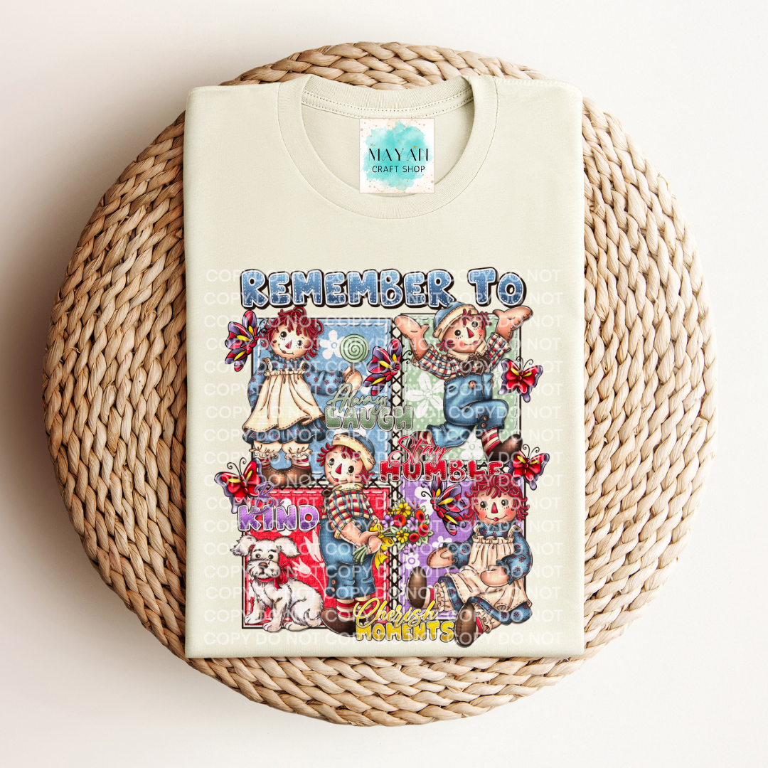 Cherish moments heather natural shirt. -Mayan Craft Shop