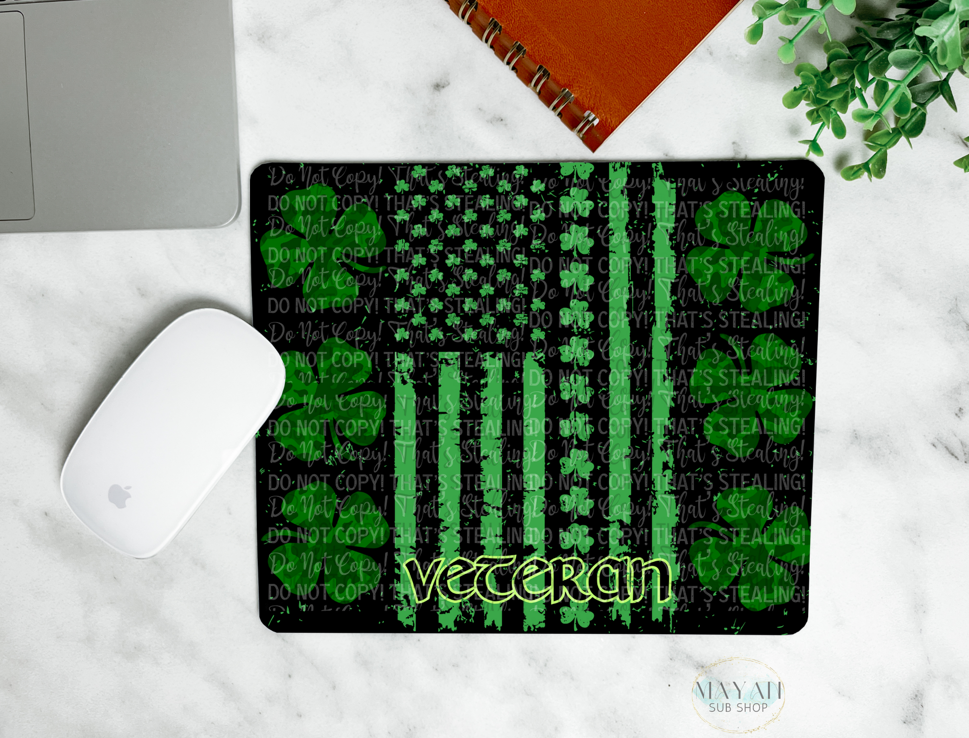 Irish veteran mouse pad. -Mayan Sub Shop