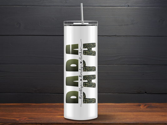 Papa Camo personalized tumbler - Mayan Sub Shop