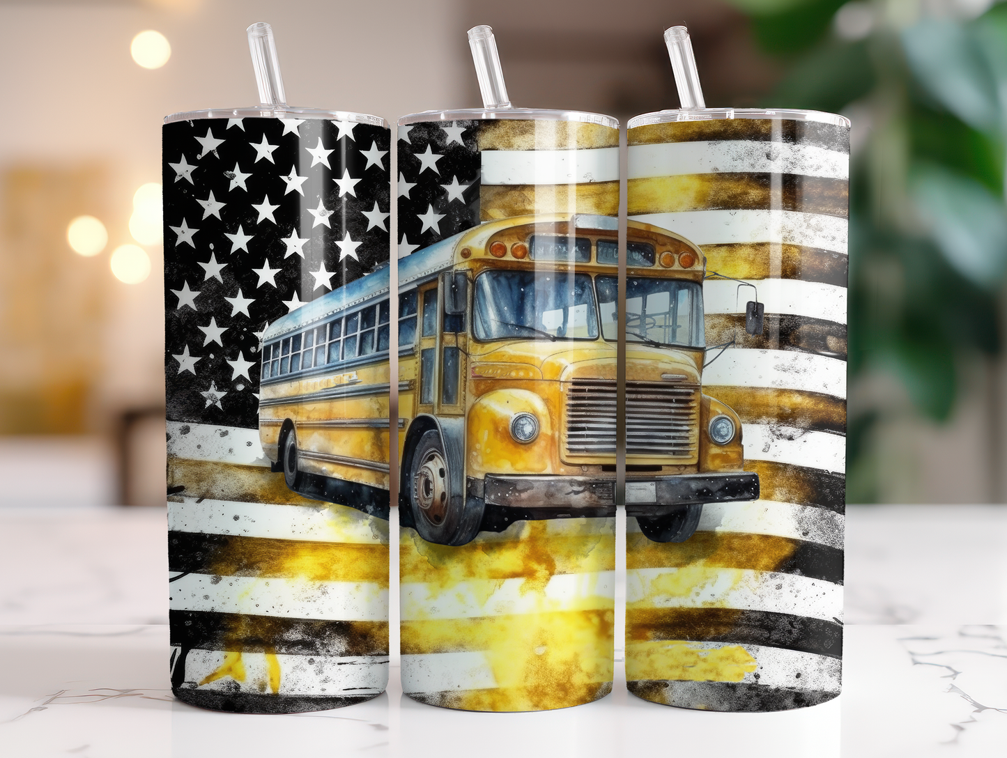 School bus driver tumbler. -Mayan Sub Shop