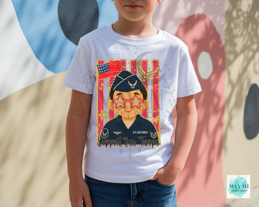 Support Our Troops A_r F_rce Male Kids Shirt