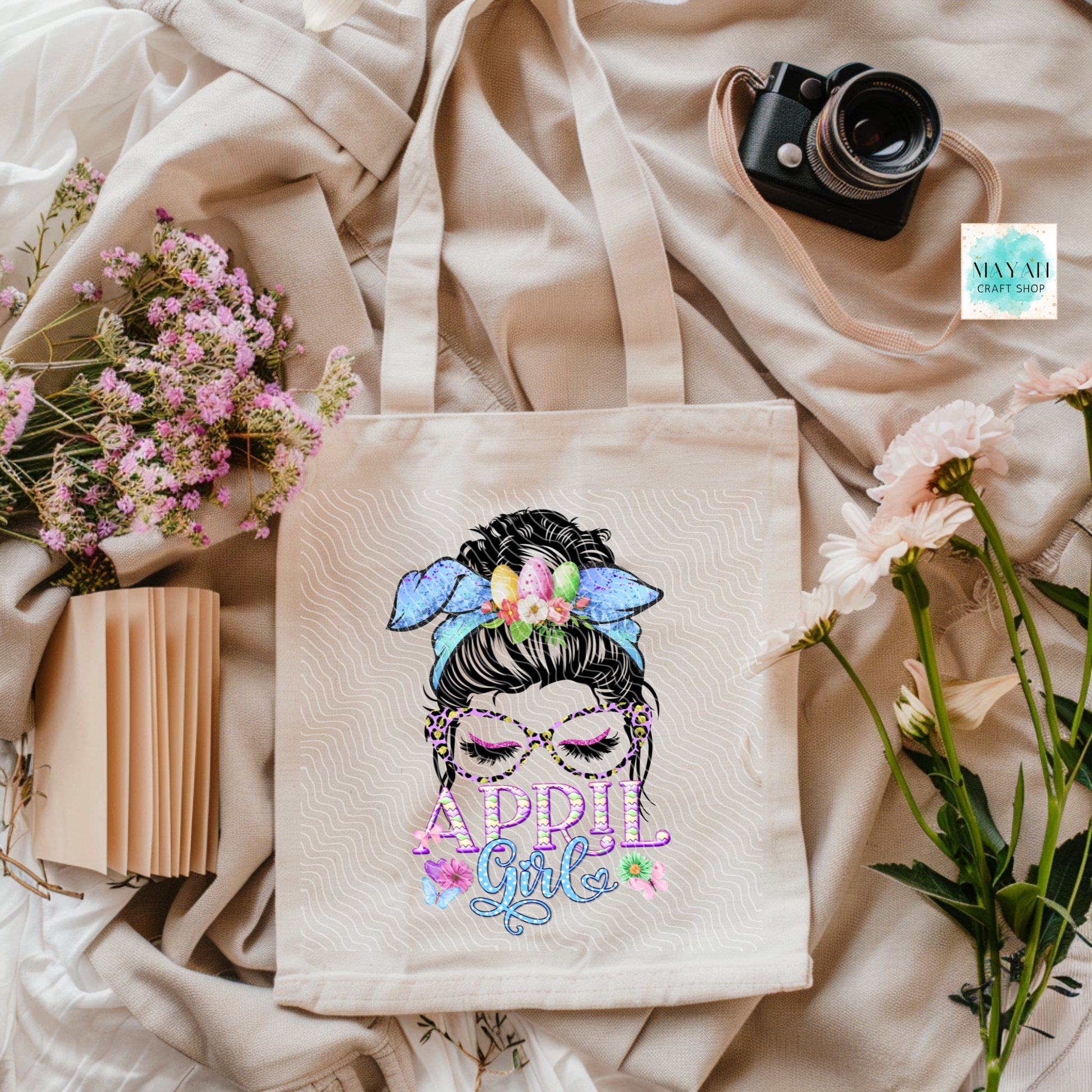 April girl tote bag.