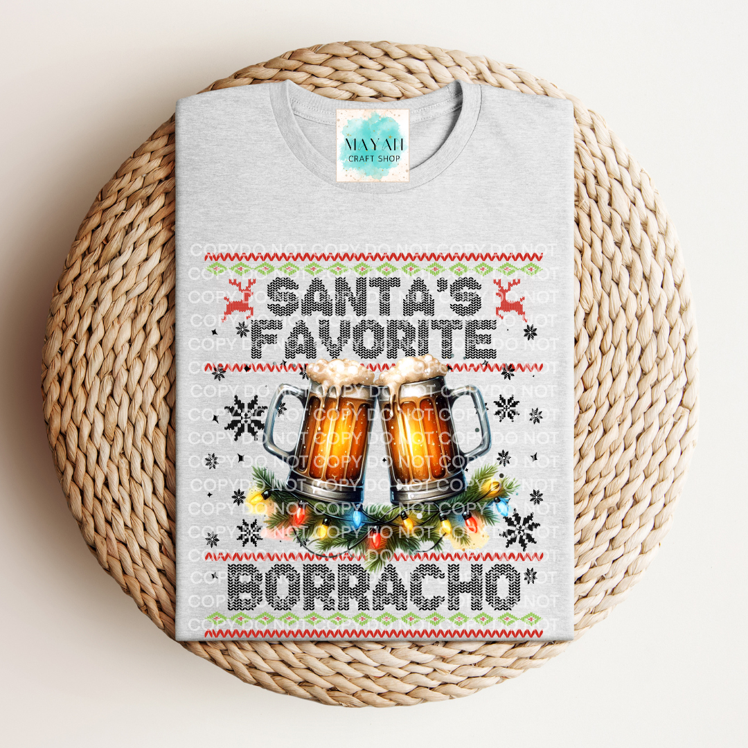 Santa's favorite borracho ash grey shirt. -Mayan Craft Shop