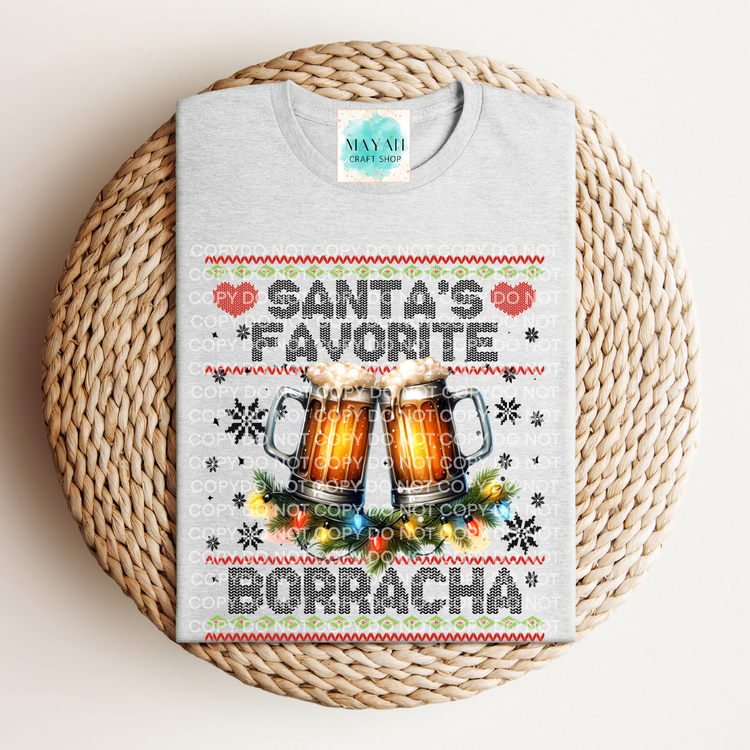 Santa's favorite borracha ash grey shirt. -Mayan Craft Shop