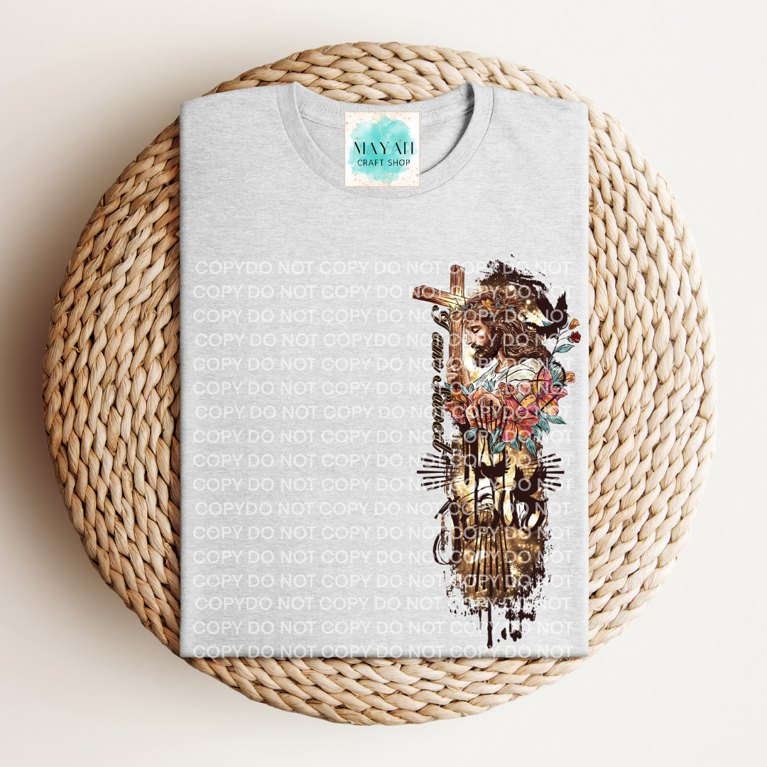 I am saved ash grey shirt. -Mayan craft Shop