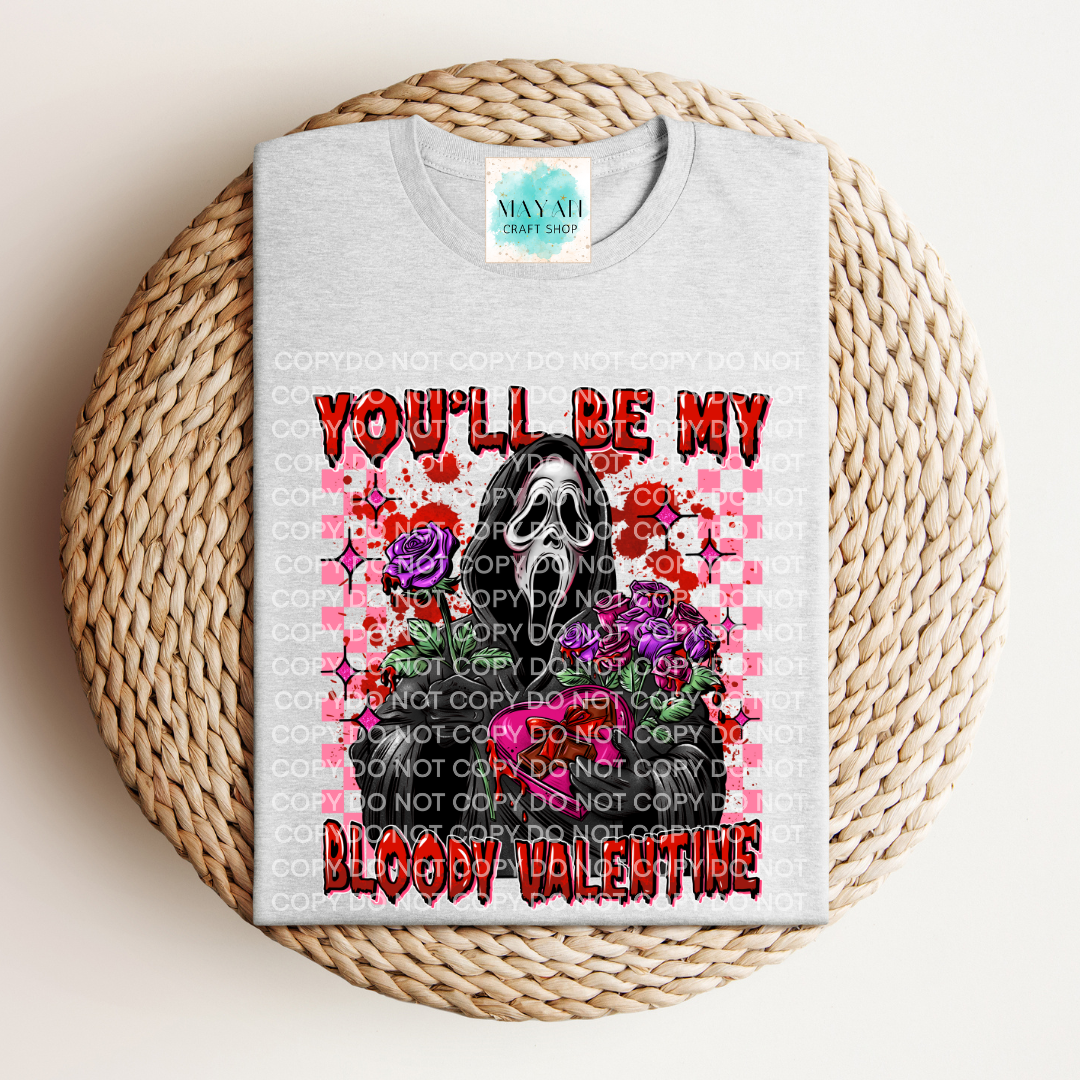 Bloody Valentine ash grey shirt. -Mayan Craft Shop