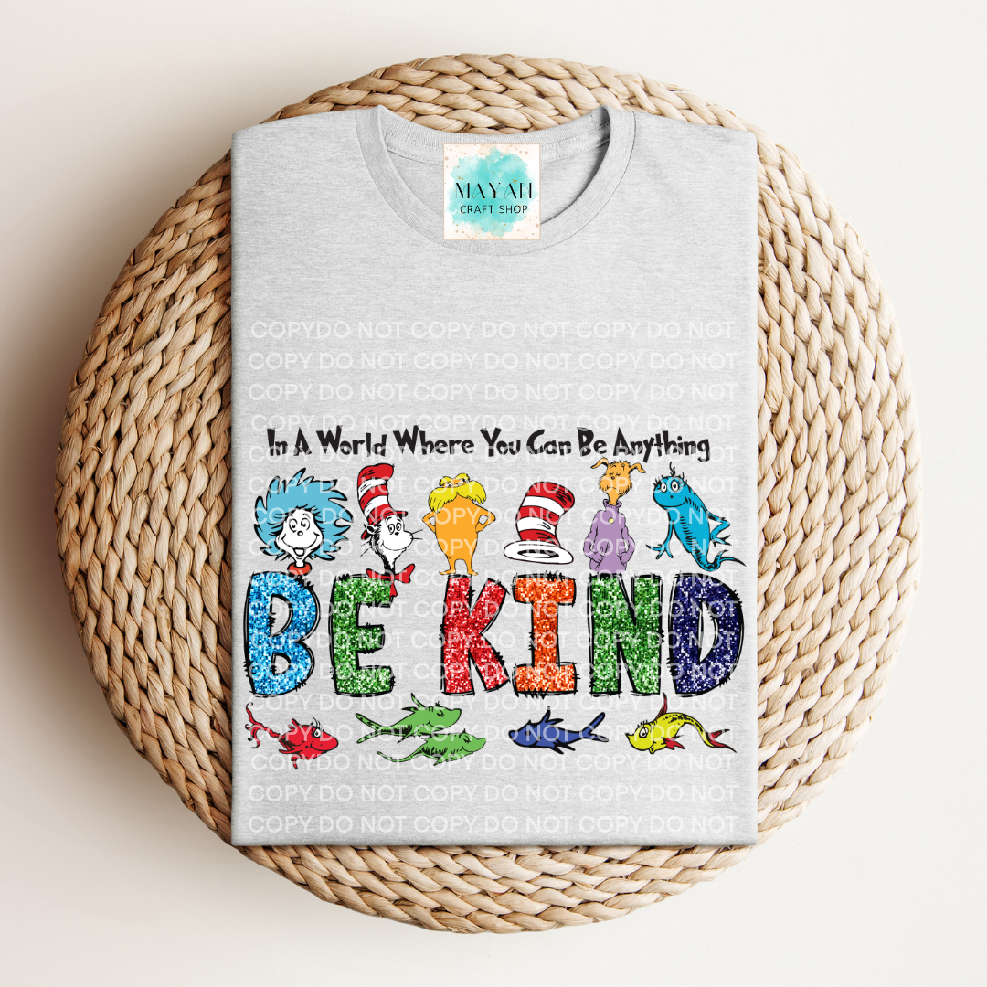 Be kind heather ash grey shirt. -Mayan Craft Shop