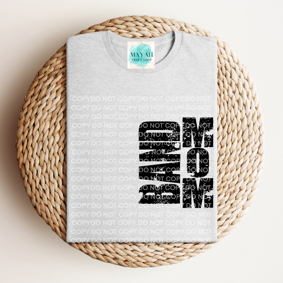 Band mom ash grey shirt. -Mayan Craft Shop