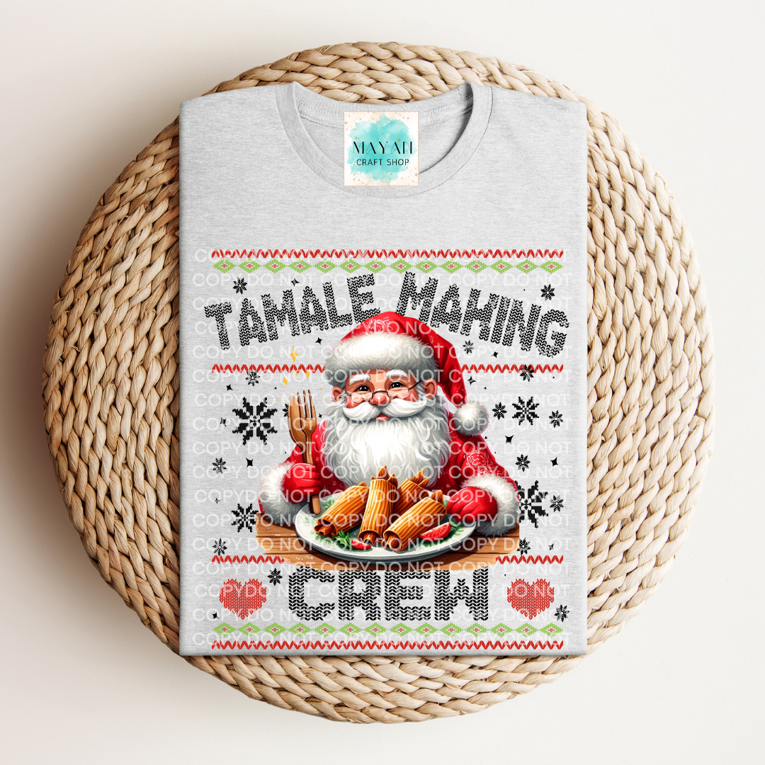 Tamale making crew ash grey shirt. -Mayan Craft Shop