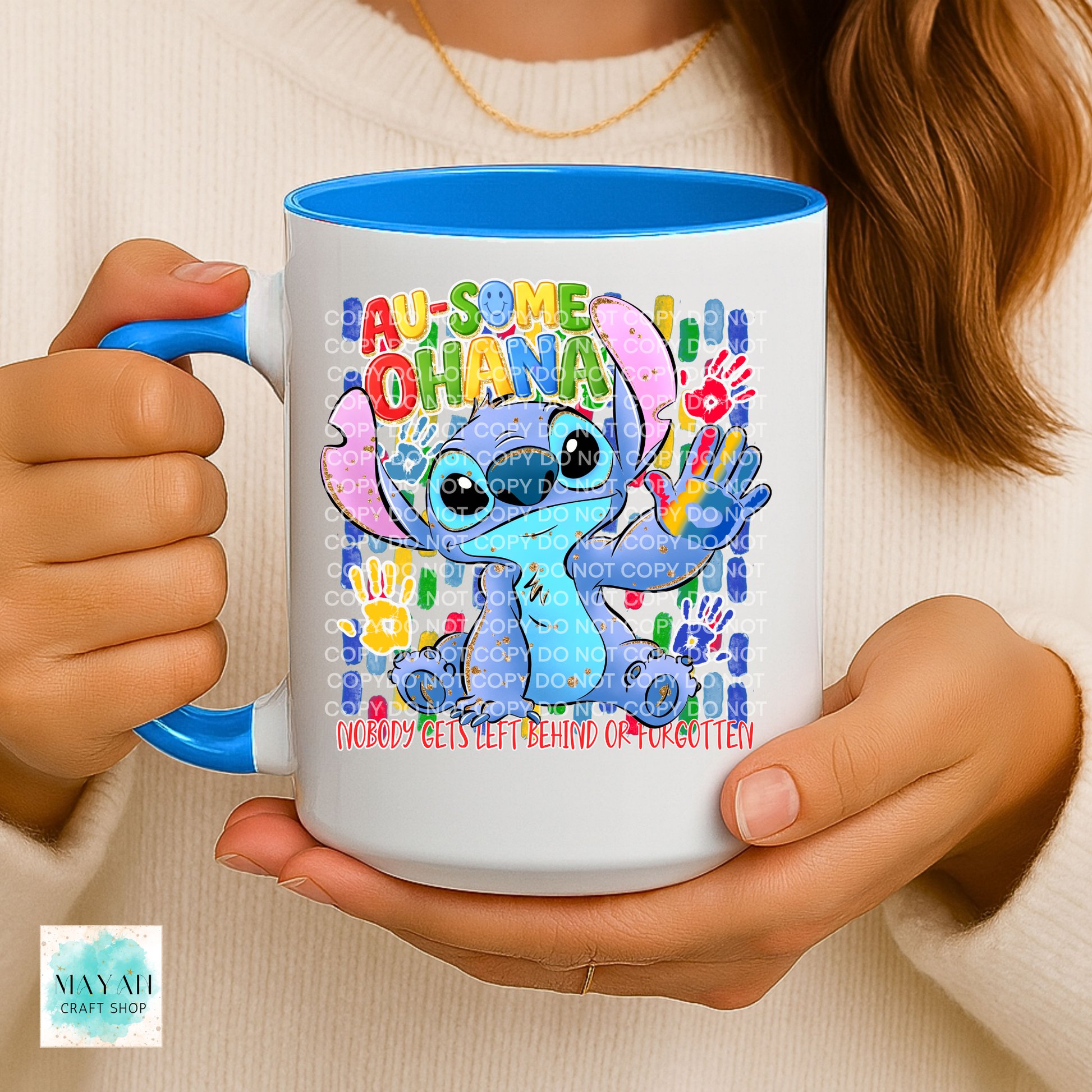 Au-some blue alien mug.