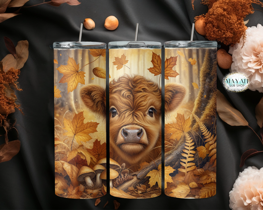 Highland cow tumbler. -Mayan Sub Shop