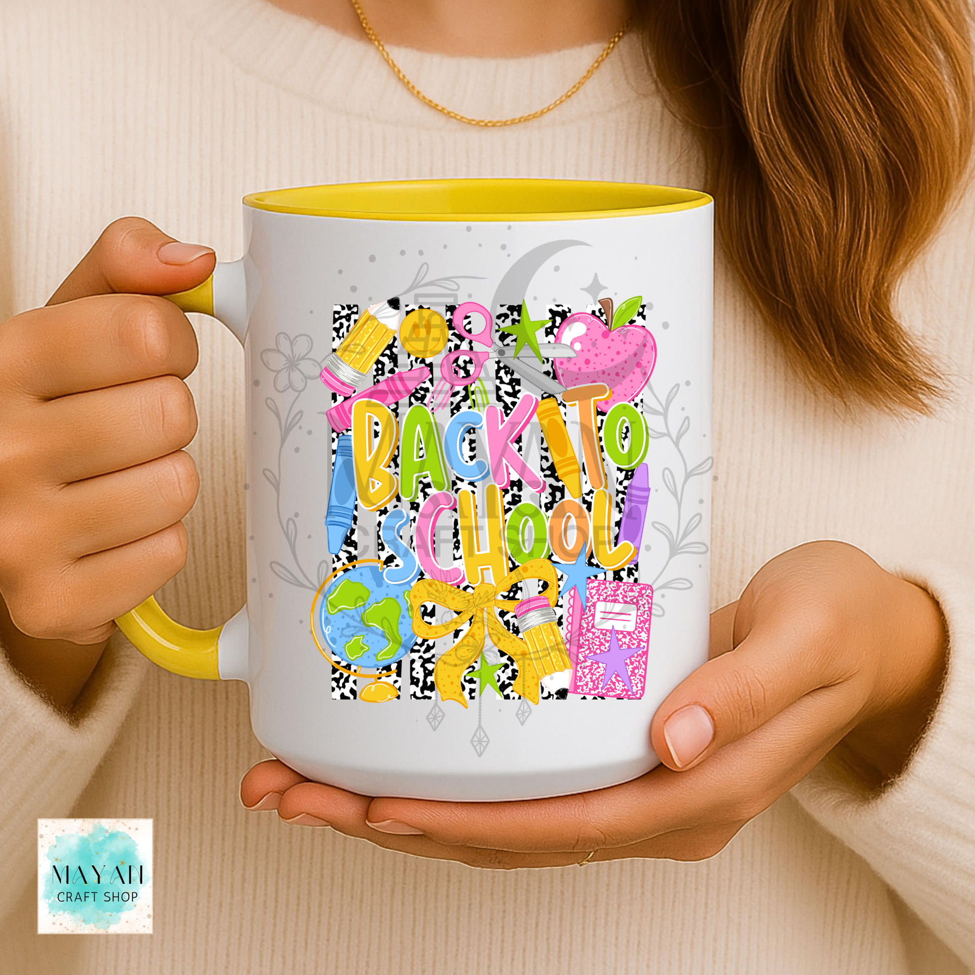 Back to school yellow mug.