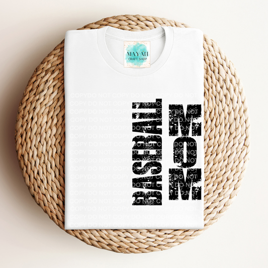 Baseball mom white shirt. -Mayan Craft Shop