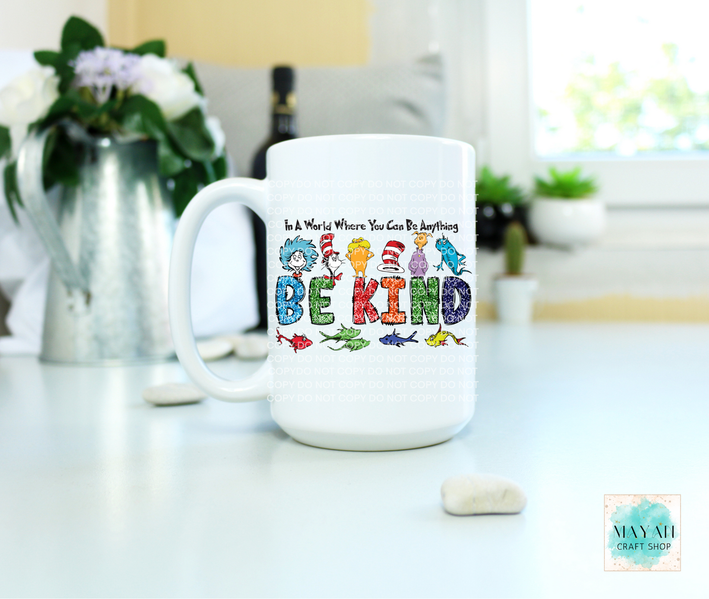 Be Kind coffee mug. -Mayan Craft Shop