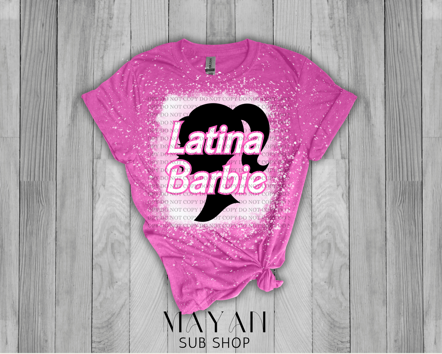 Latina Barb bleached shirt - Mayan Sub Shop