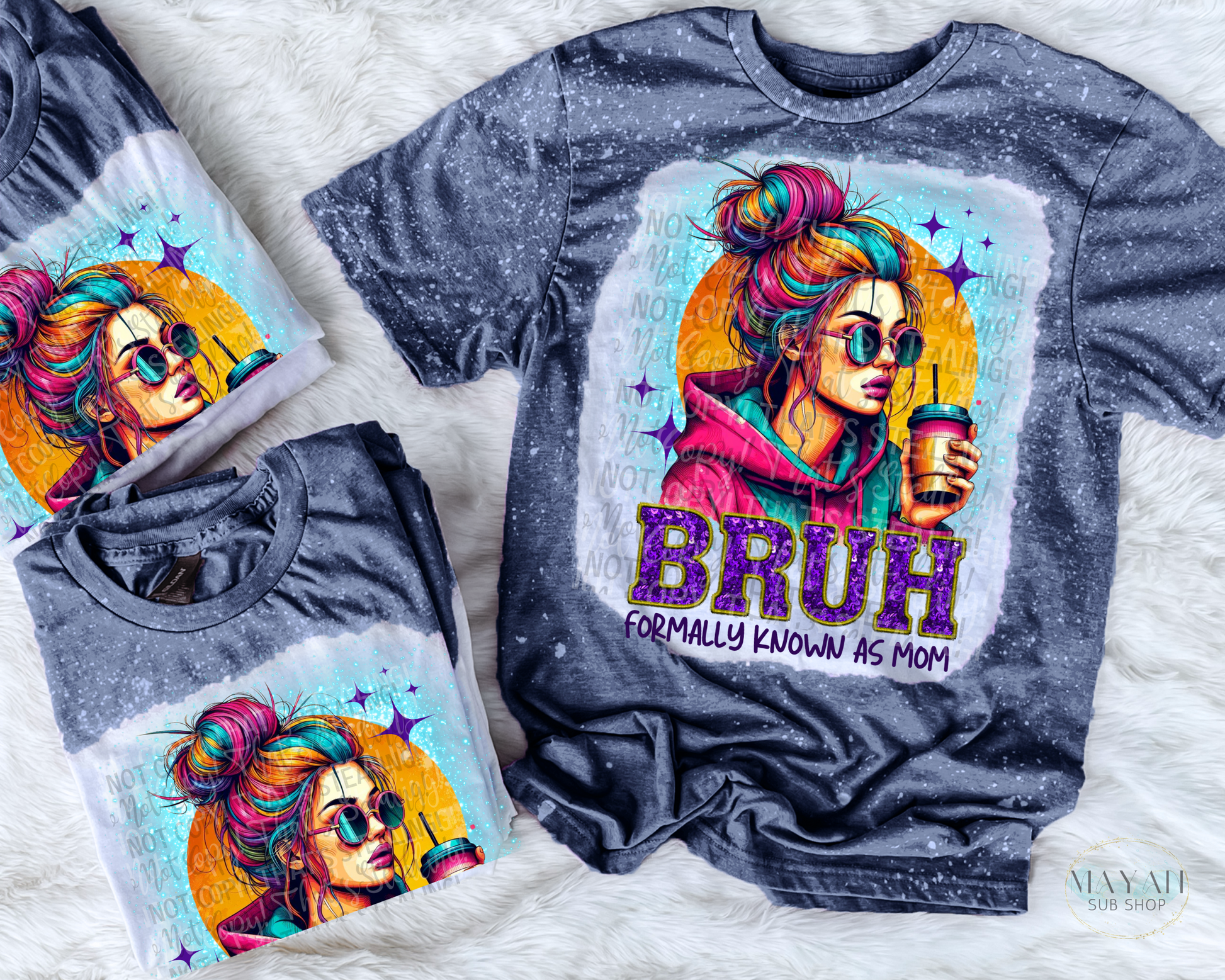 Bruh Bleached Tee - Mayan Sub Shop