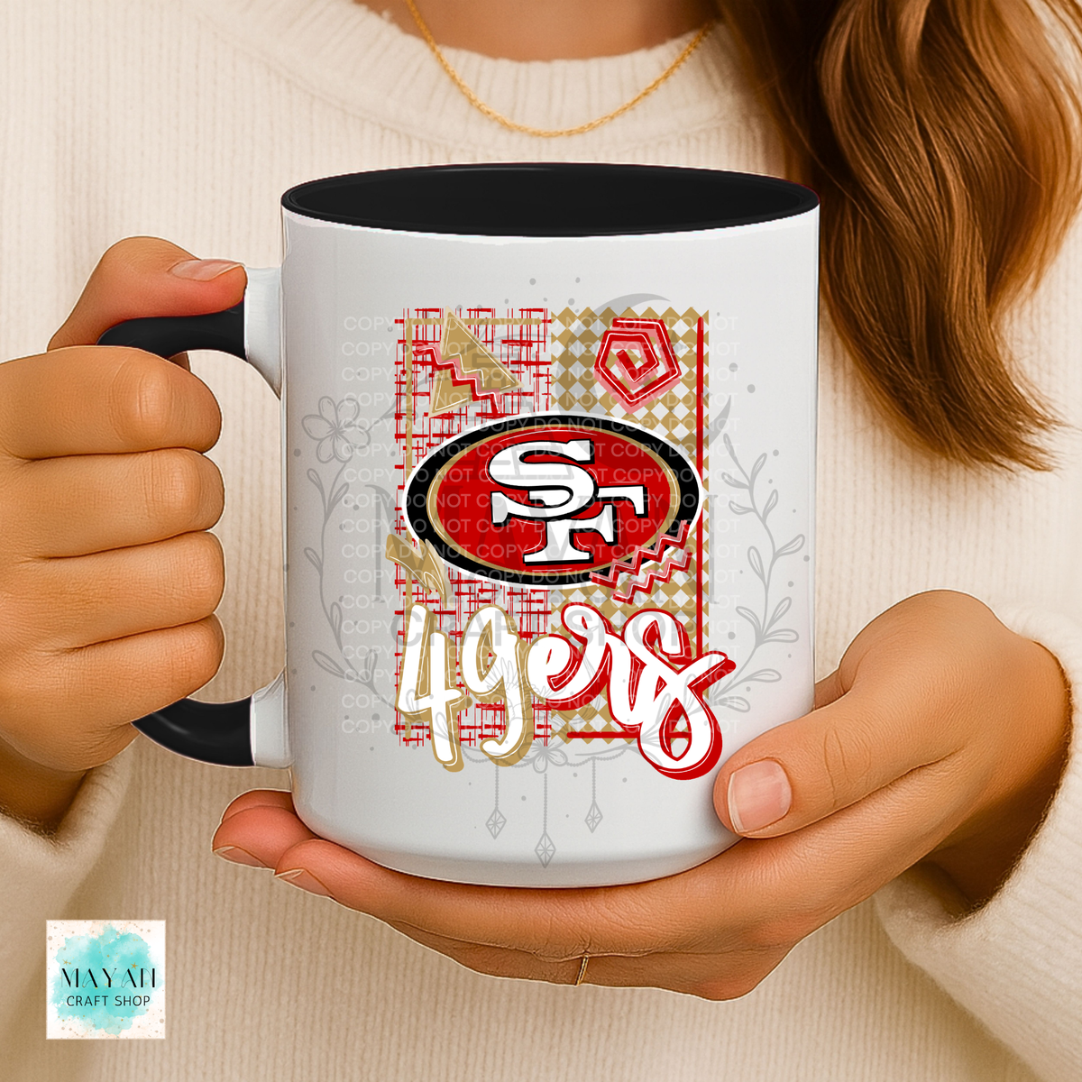 San Francisco football retro black coffee mug.