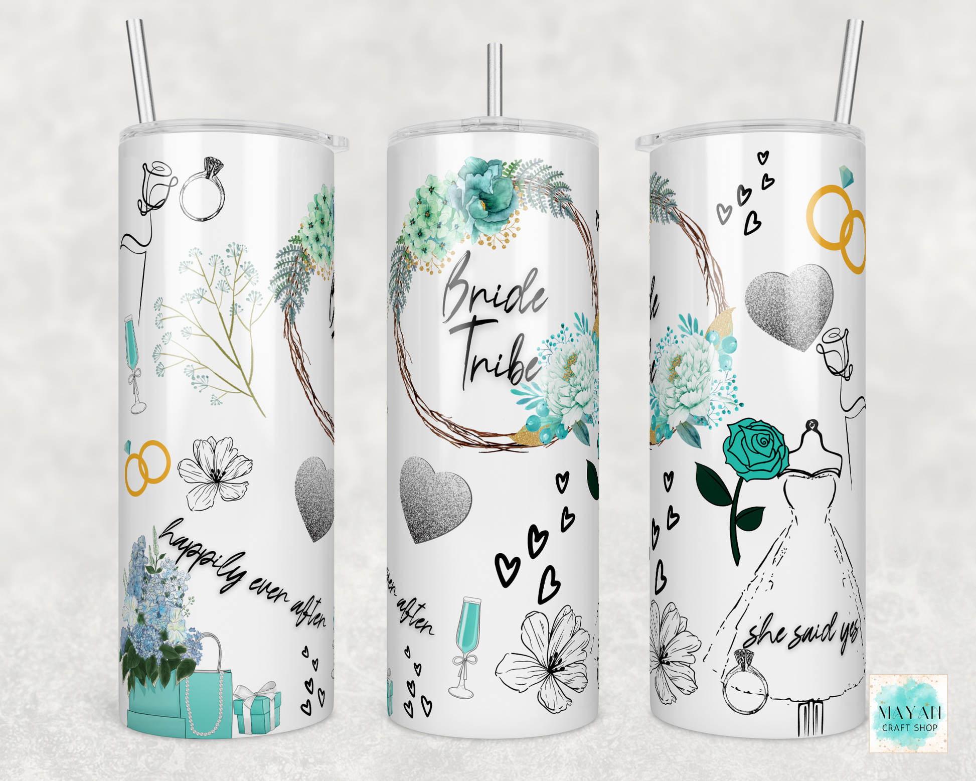 Bride tribe glossy tumbler. -Mayan Craft Shop