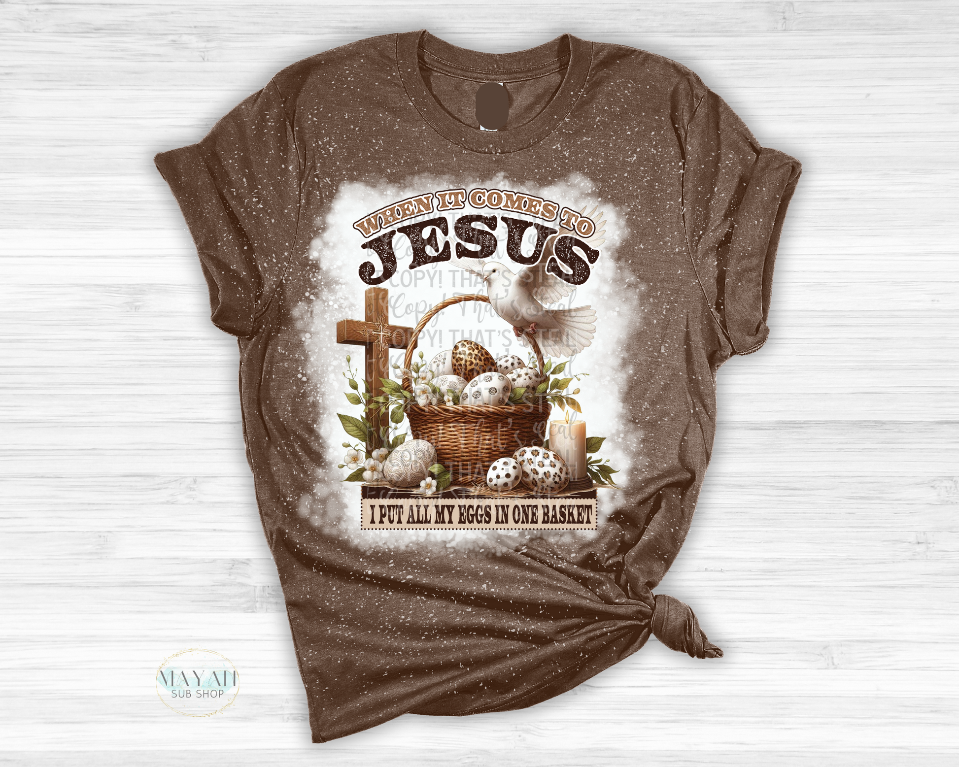 Jesus Bleached Tee - Mayan Sub Shop