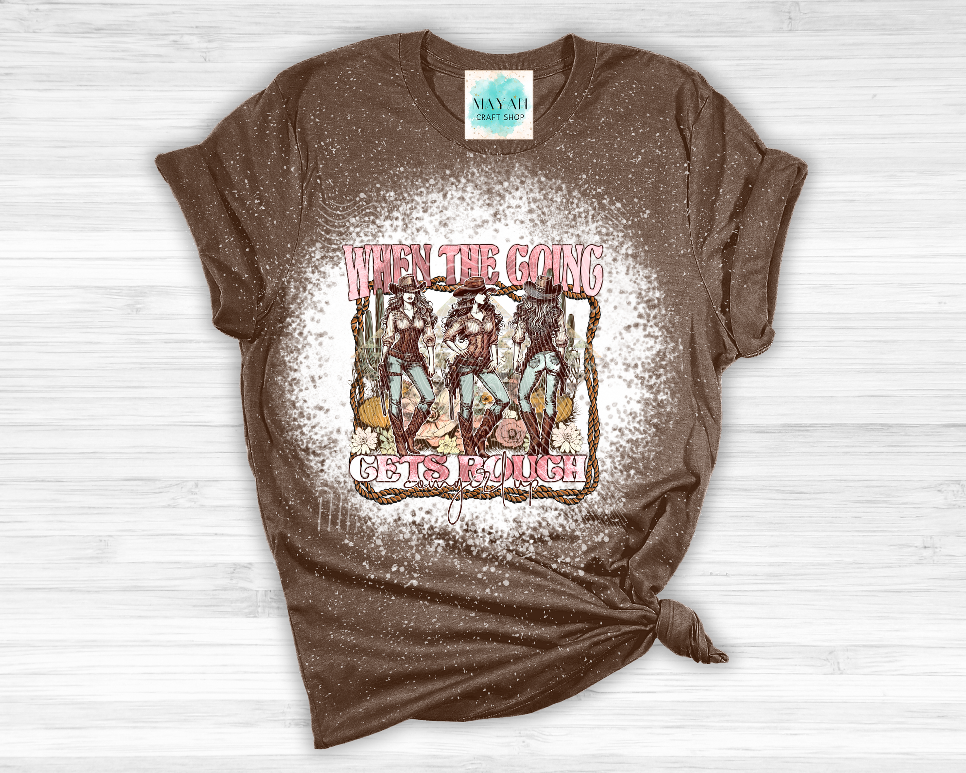 Cowgirl up bleached shirt.