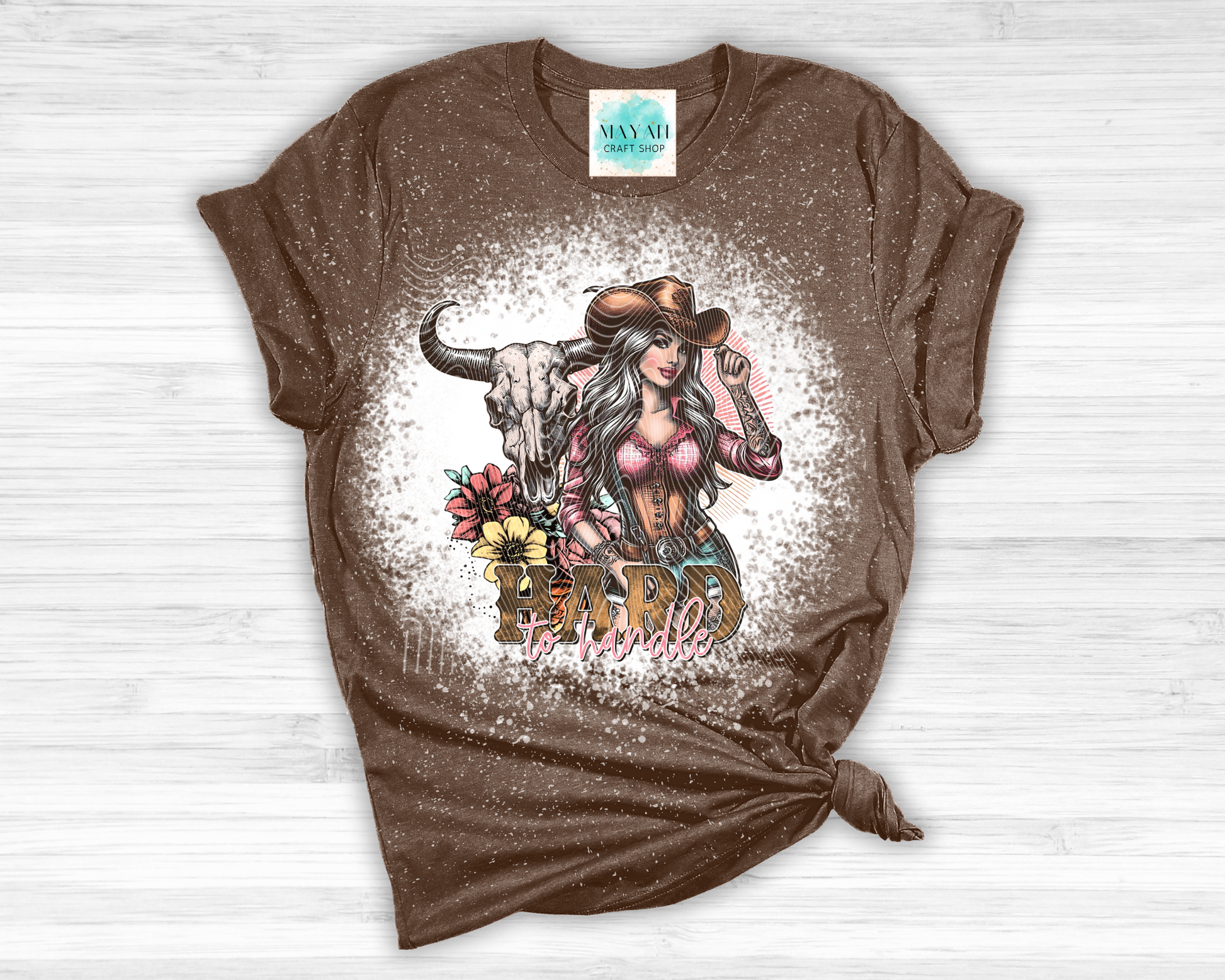 Hard to handle bleached shirt.