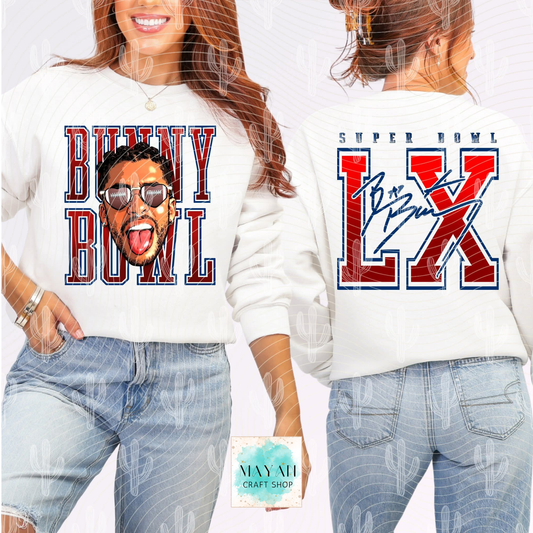 Bunny bowl sweatshirt.