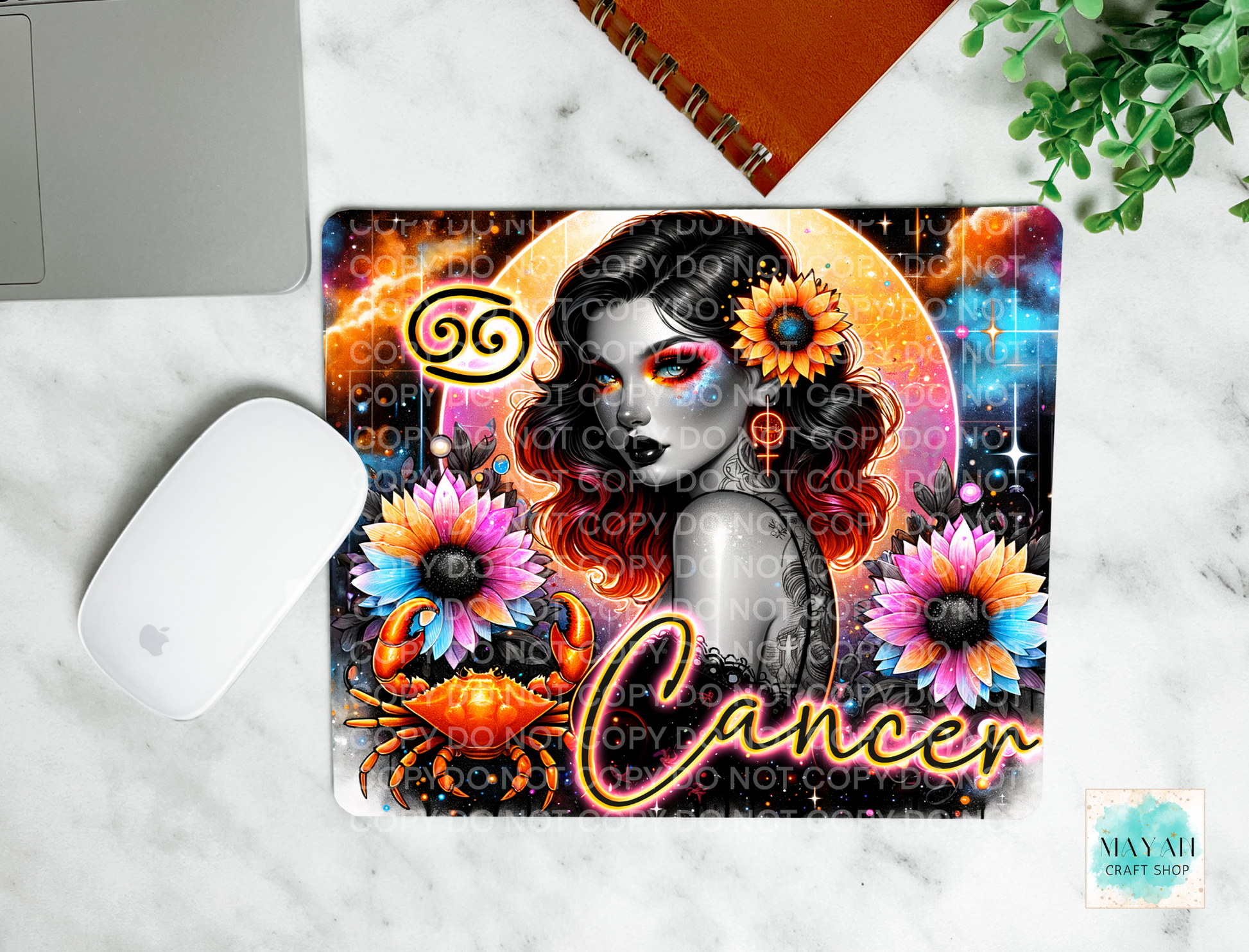 Cancer mouse pad. -Mayan Craft Shop