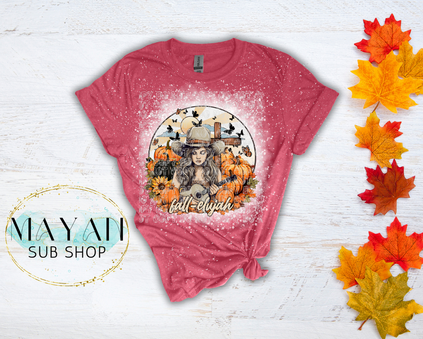 Fall-elujah Bleached Shirt - Mayan Sub Shop