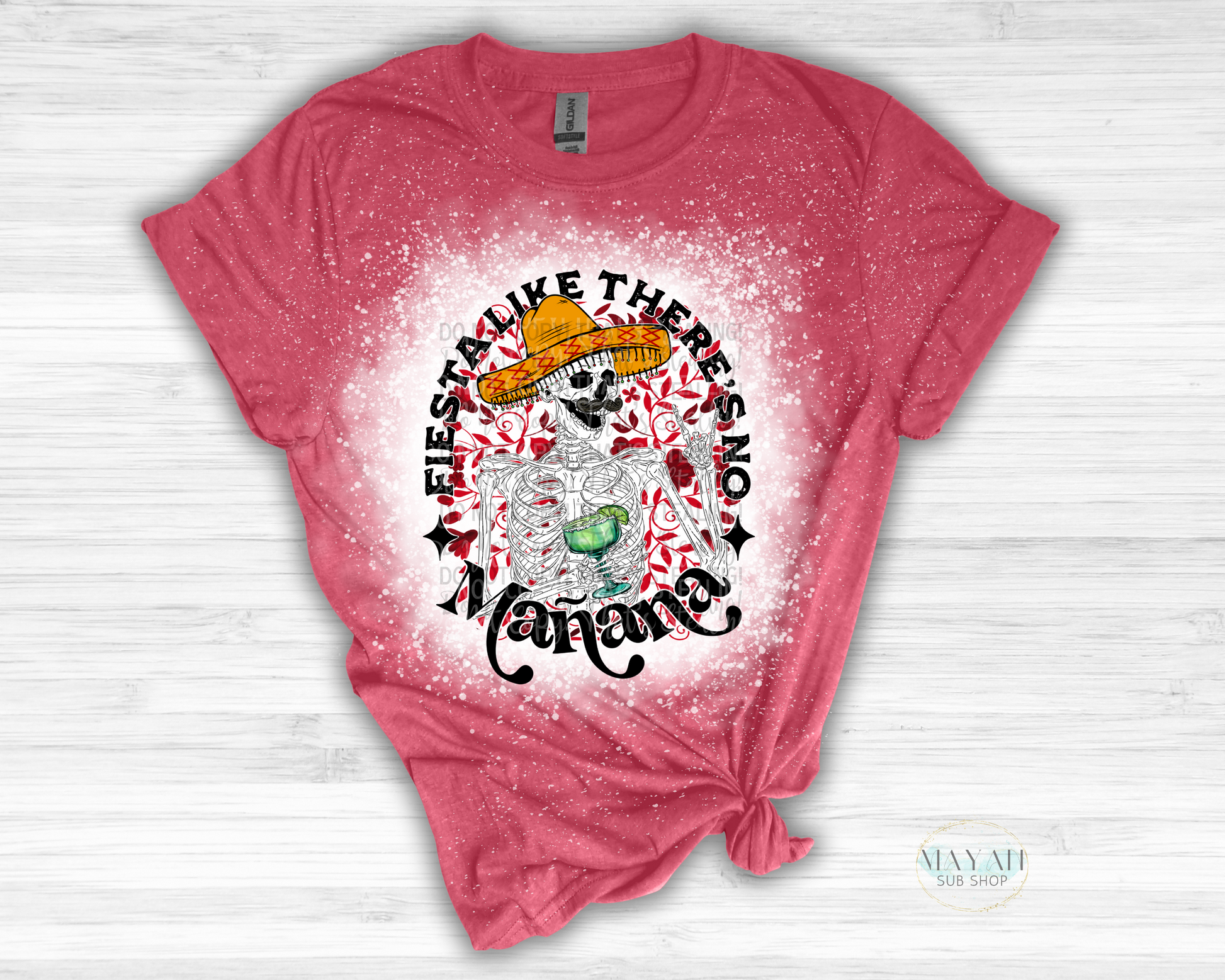 Fiesta Bleached Tee - Mayan Sub Shop