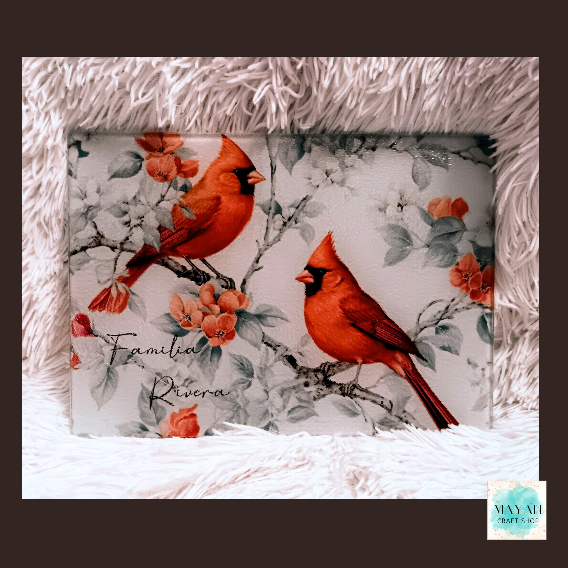 Cardinals Cutting Board - Mayan Craft Shop