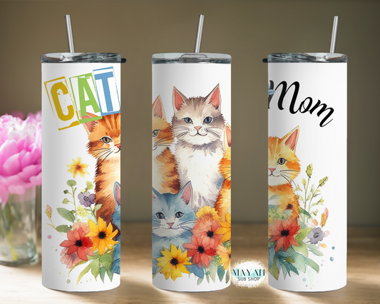 Cat mom tumbler. -Mayan Sub Shop