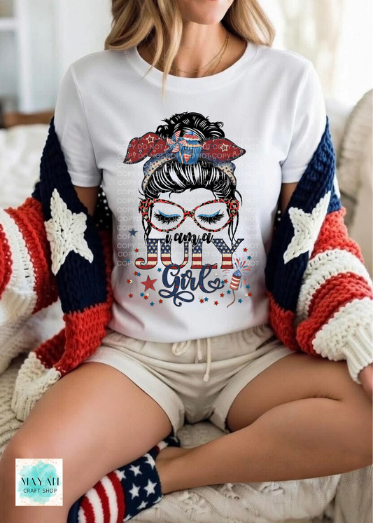 July girl patriotic shirt.