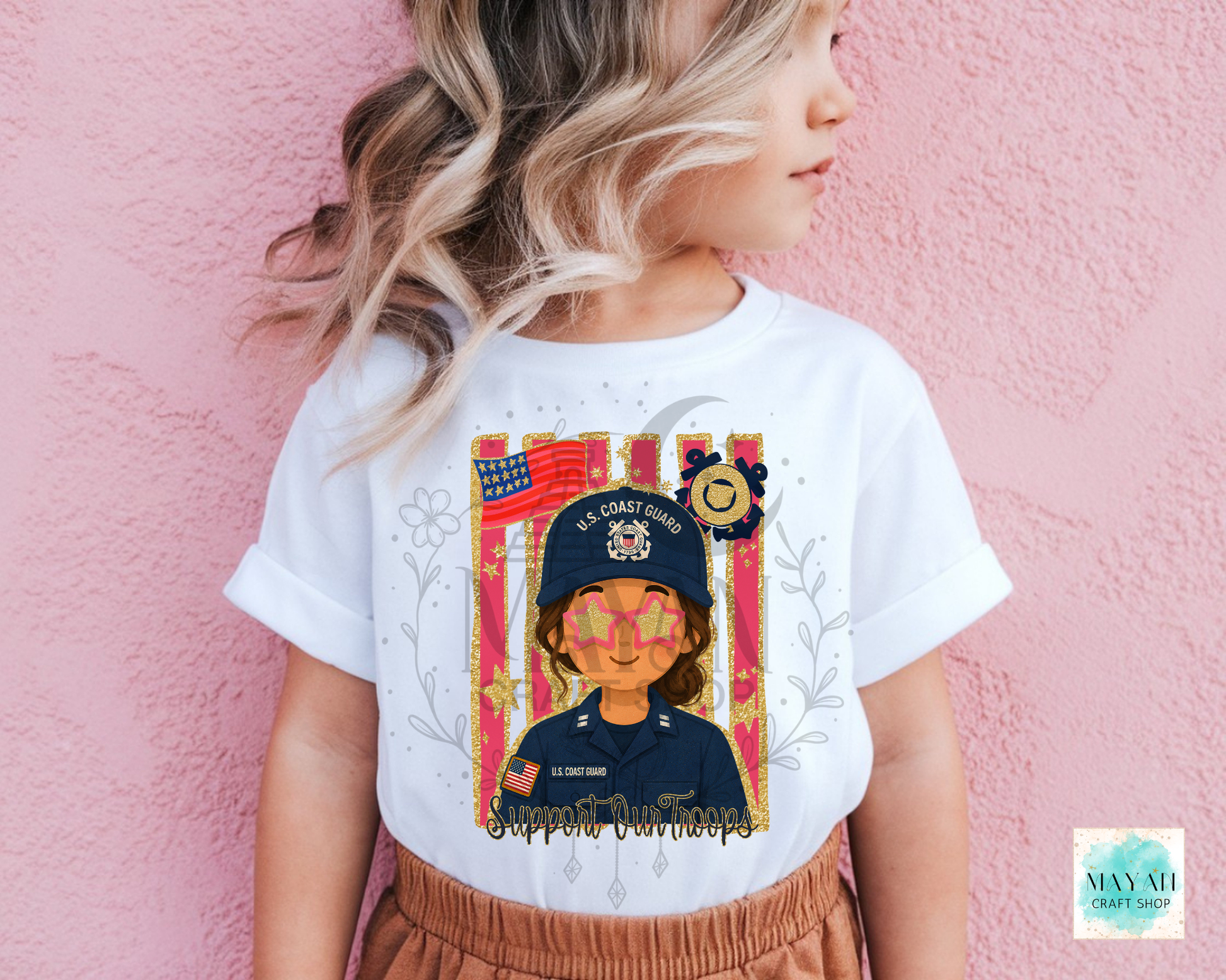 Support our troops kids shirt.