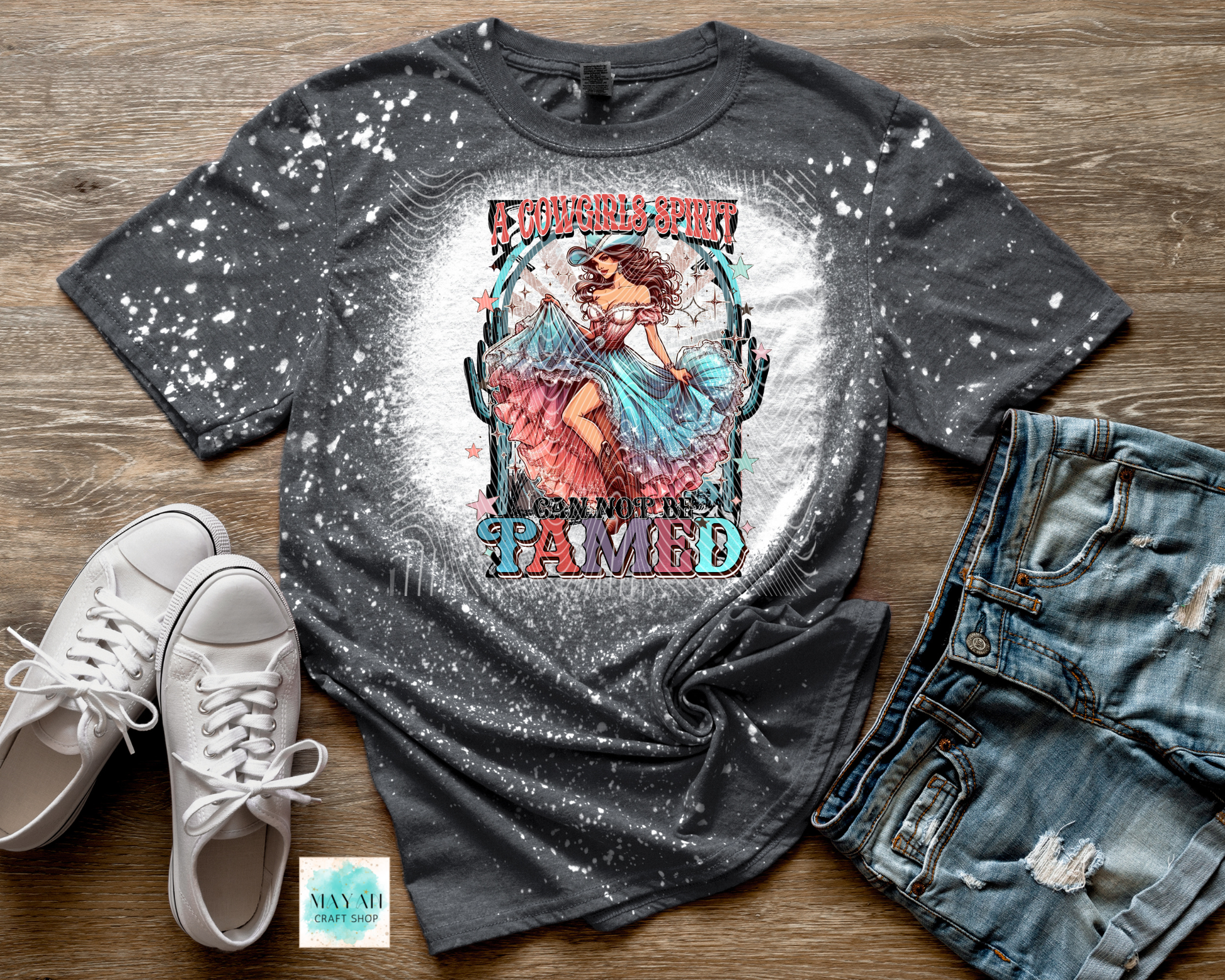 Cannot be tamed bleached shirt.