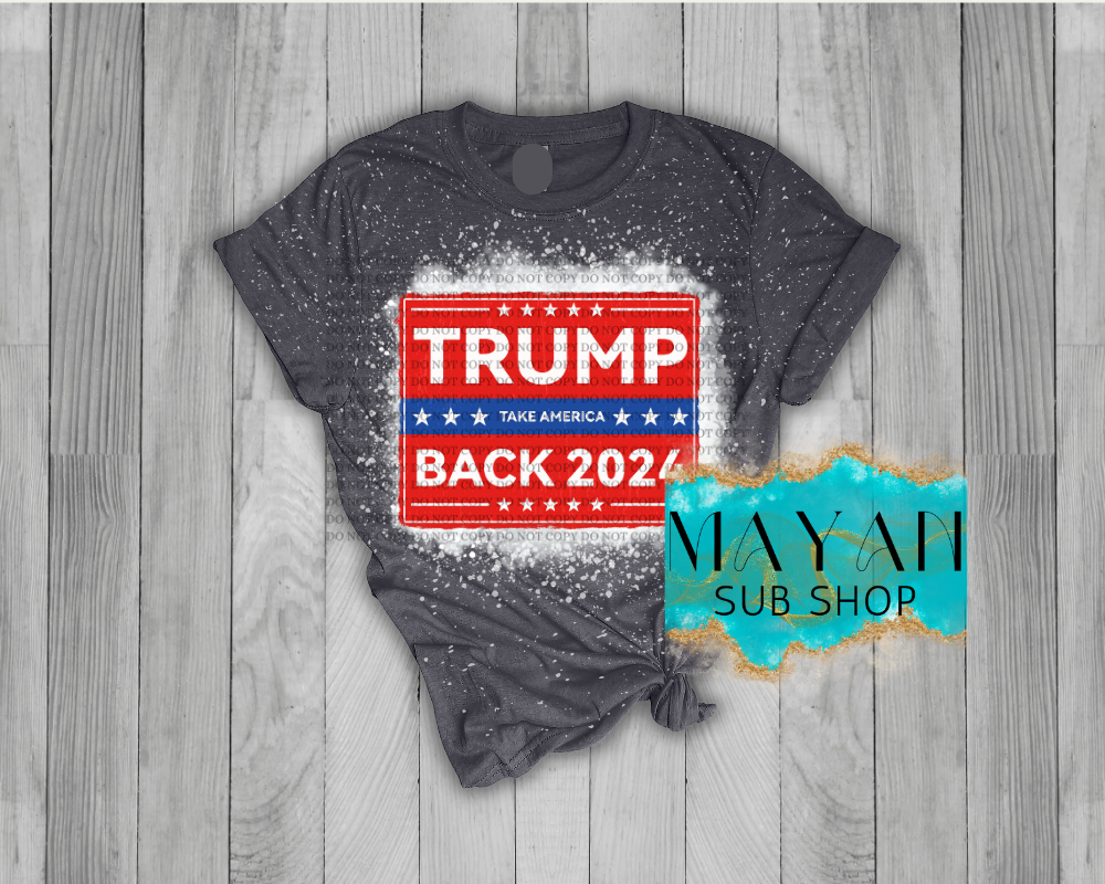 Trump 2024 Red Bleached Shirt - Mayan Sub Shop