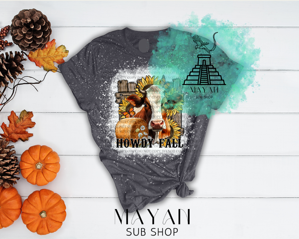 Howdy Fall Bleached Shirt - Mayan Sub Shop