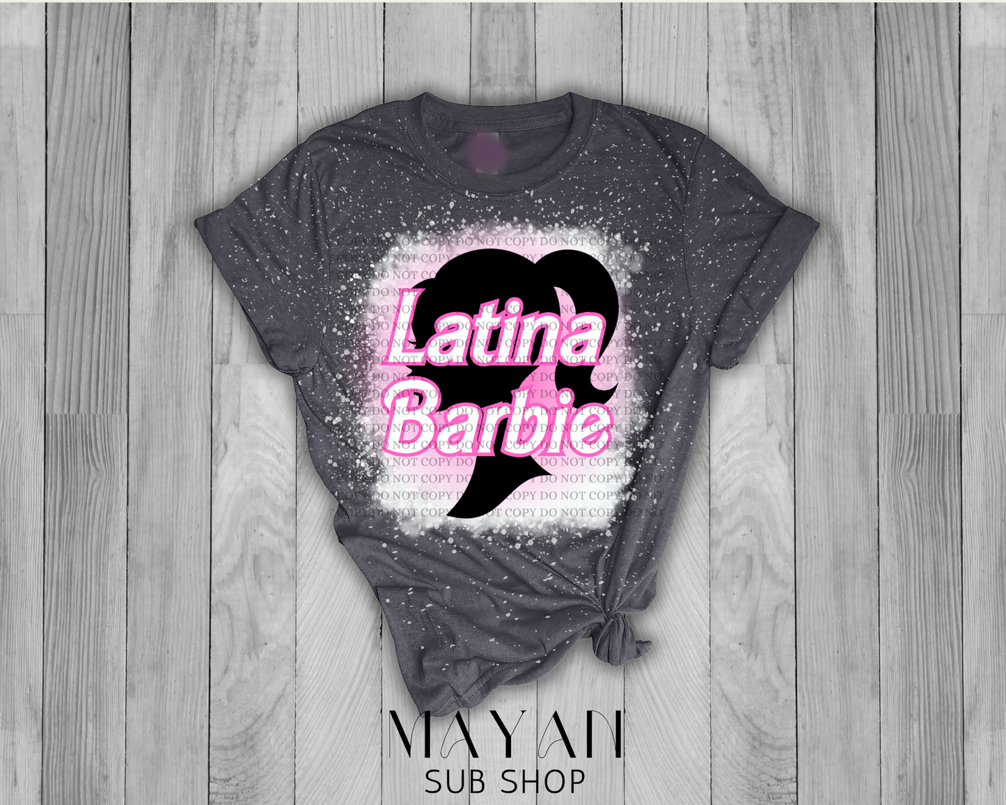 Latina Barb bleached shirt - Mayan Sub Shop