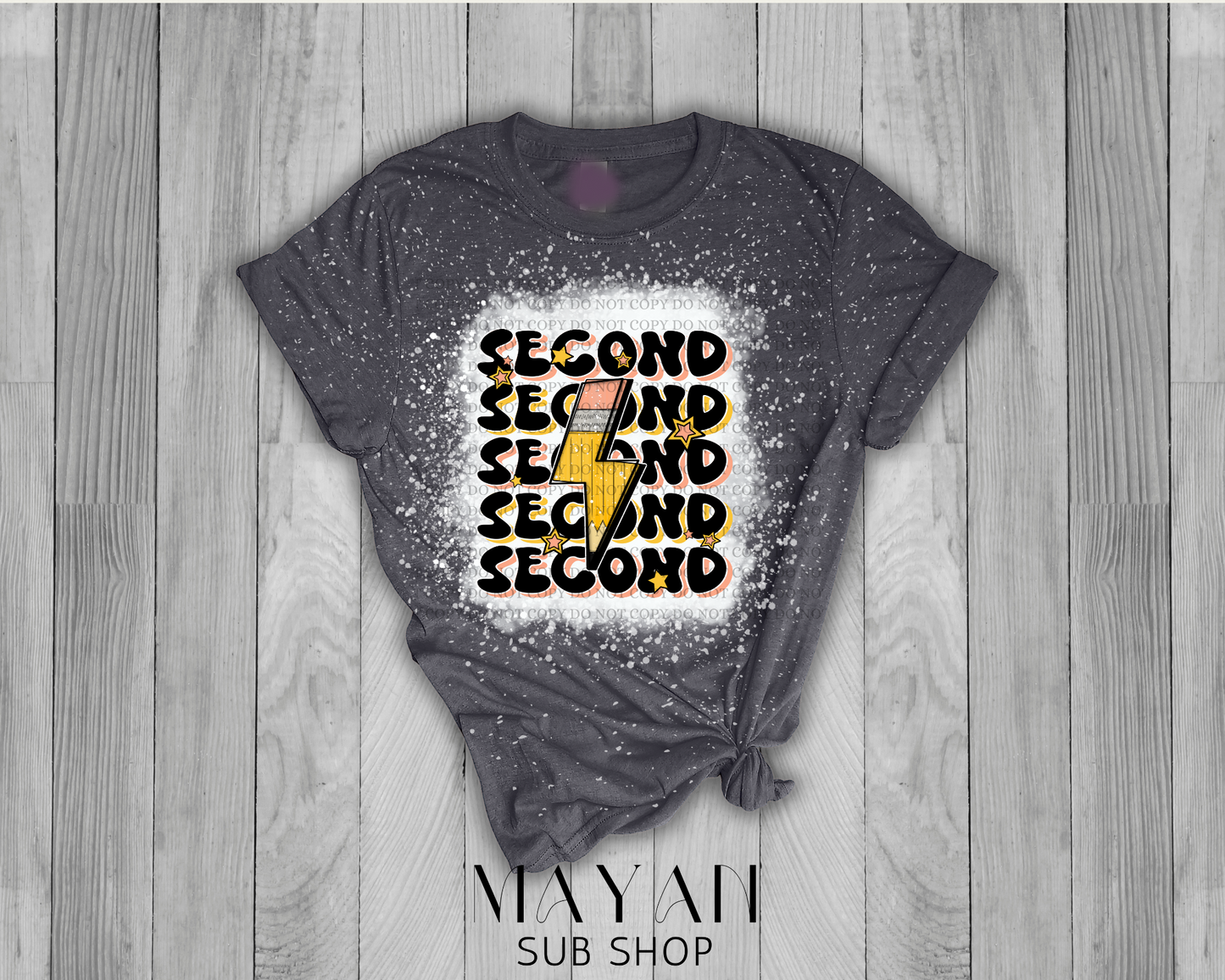 Second Grade Teacher Retro Bleached Shirt - Mayan Sub Shop