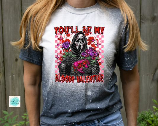 My bloody Valentine heather charcoal bleached shirt. -Mayan Craft Shop