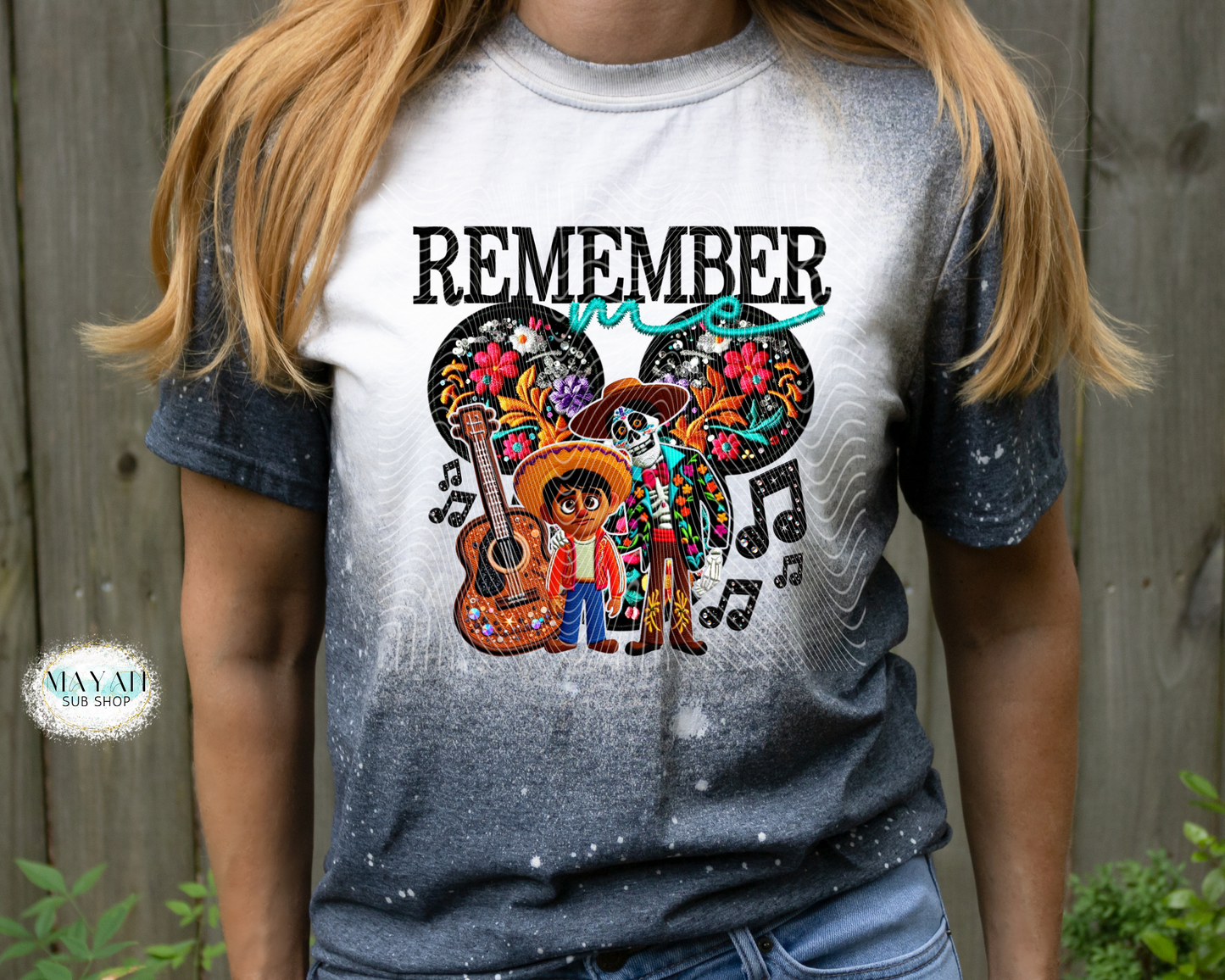 Remember me heather charcoal bleached tee. -Mayan Sub Shop