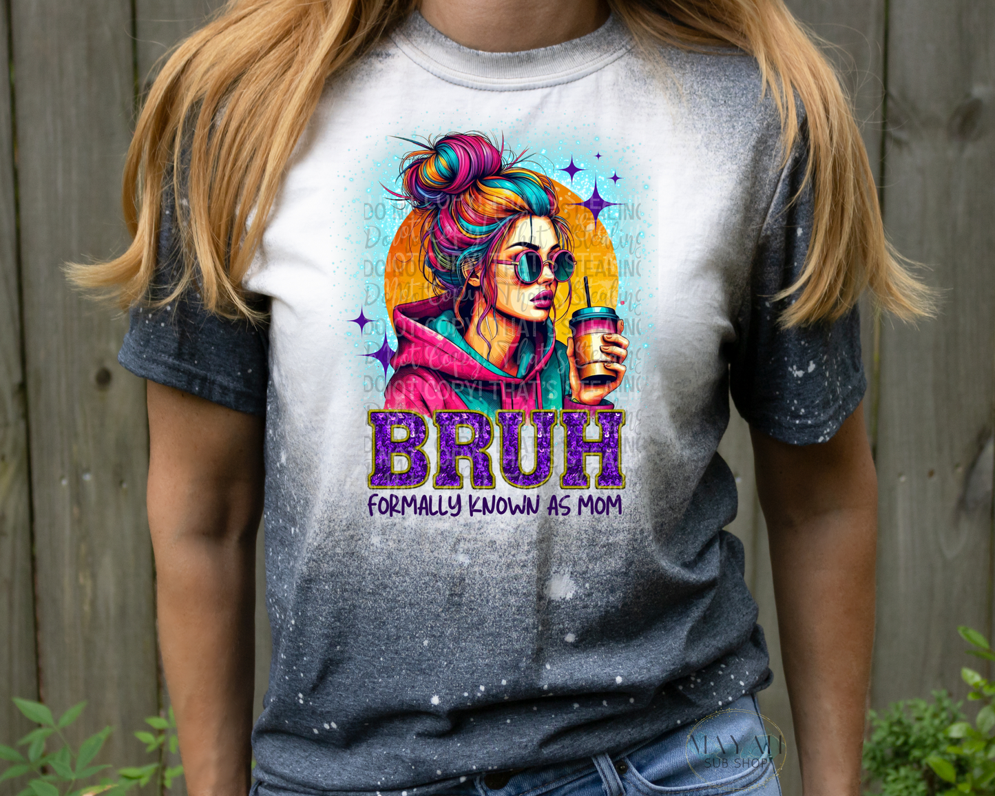 Bruh Bleached Tee - Mayan Sub Shop