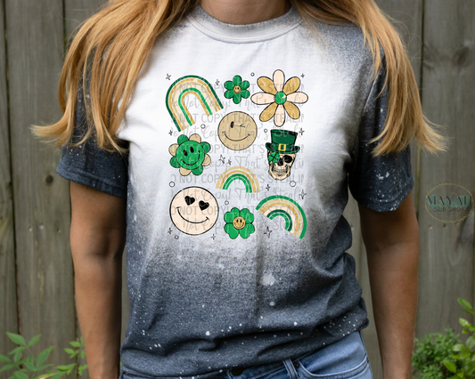 St. Patty's retro bleached tee. -Mayan Sub Shop