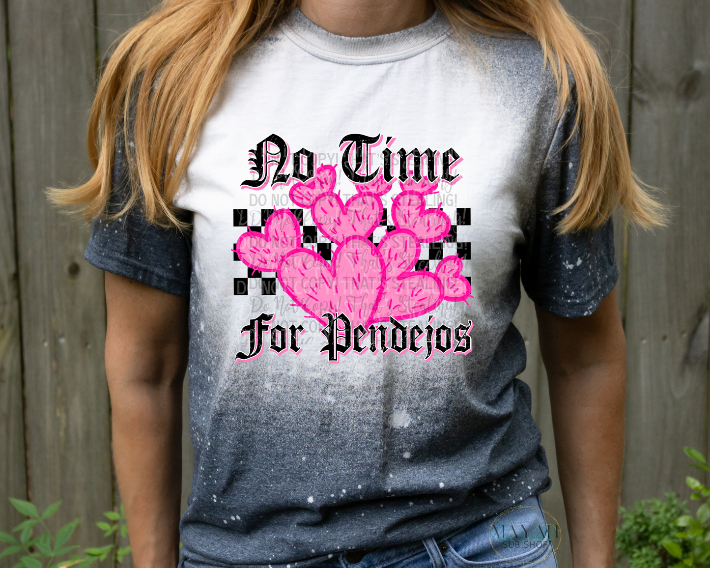 No Time For Pendejos Bleached Tee - Mayan Sub Shop