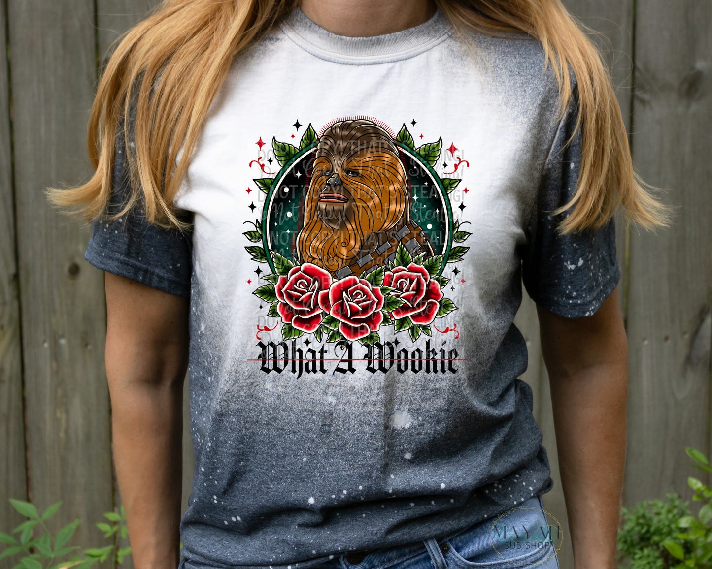 What A Wookie Bleached Tee - Mayan Sub Shop